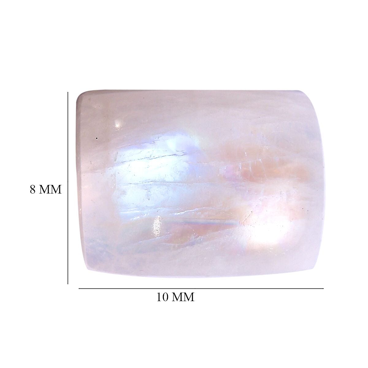 Rainbow Moonstone (Cush 10x8 mm) 2.90 ctw Loose Gemstone image number 4