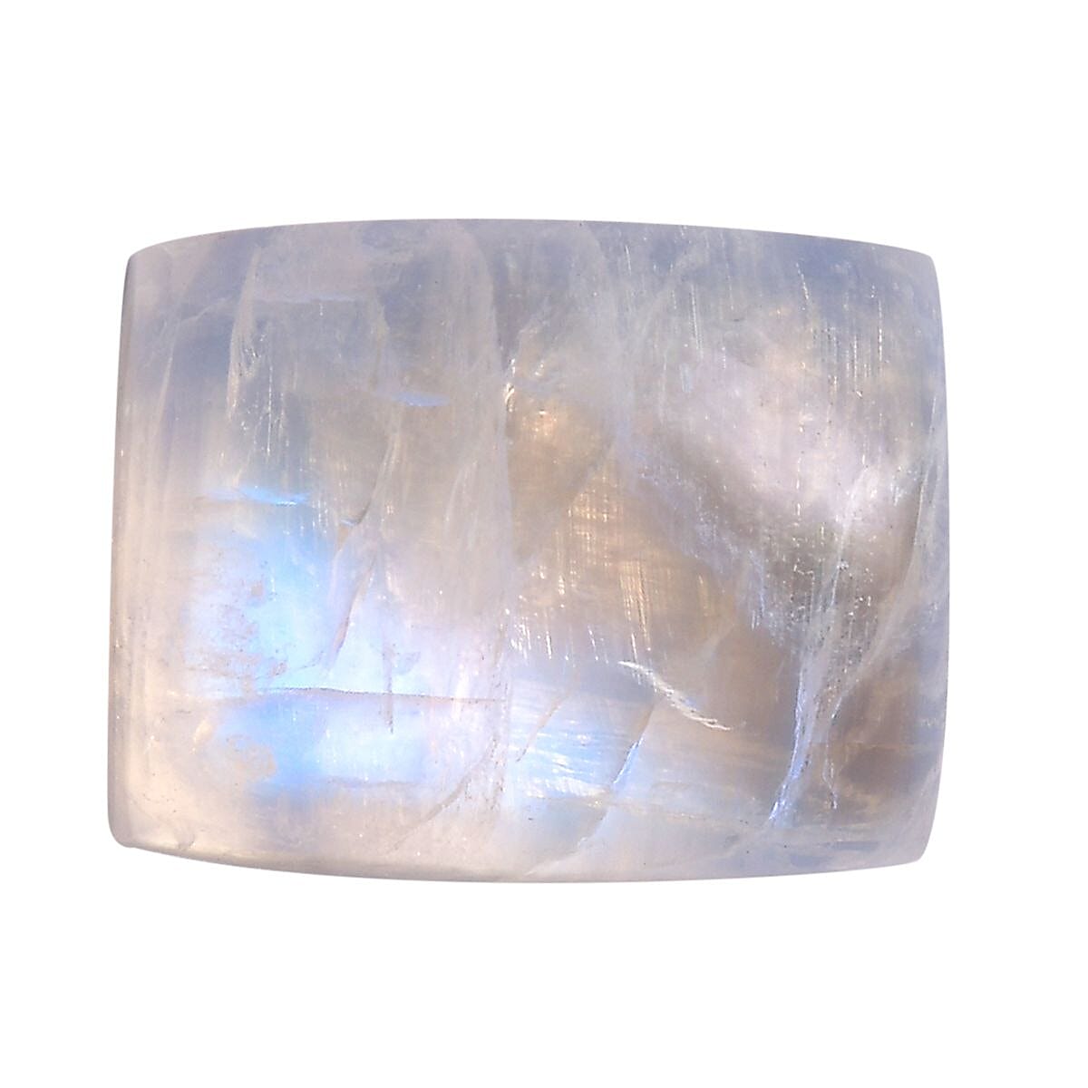 AA Rainbow Moonstone (Cush 10x8 mm) 3.08 ctw Loose Gemstone image number 0