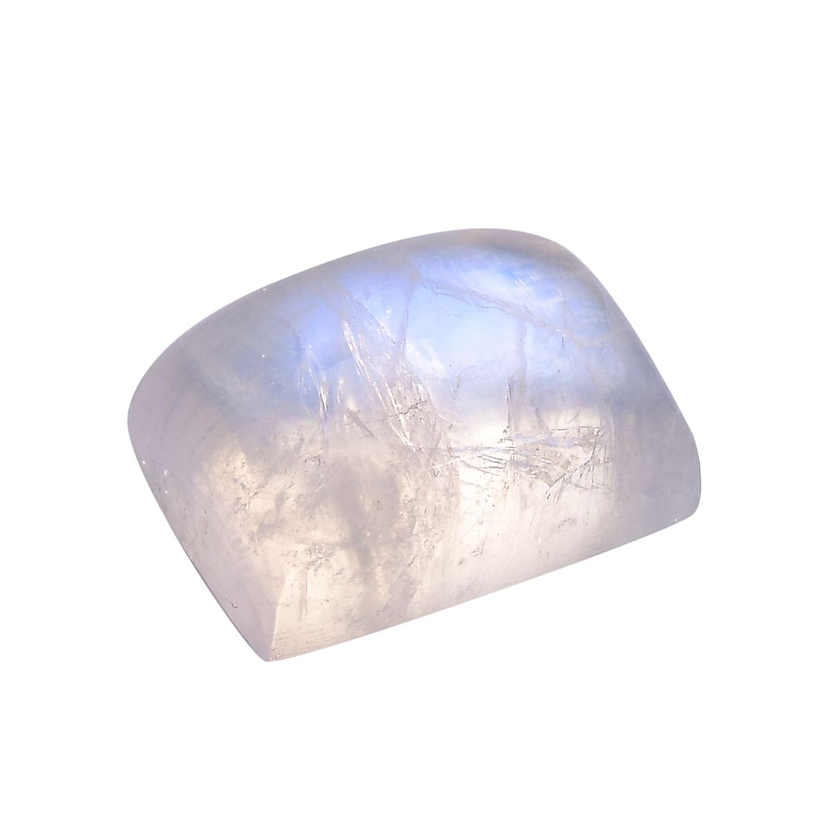 AA Rainbow Moonstone (Cush 10x8 mm) 3.08 ctw Loose Gemstone image number 2