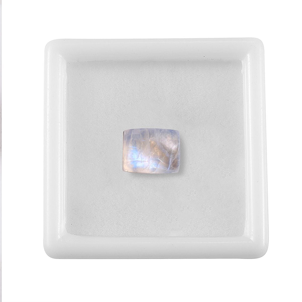 AA Rainbow Moonstone (Cush 10x8 mm) 3.08 ctw Loose Gemstone image number 3