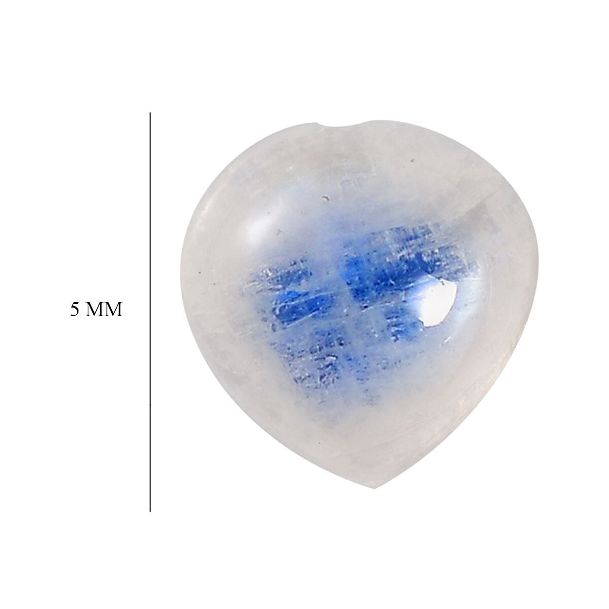 Rainbow Moonstone (Hrt 5 mm) 0.91 ctw Loose Gemstone