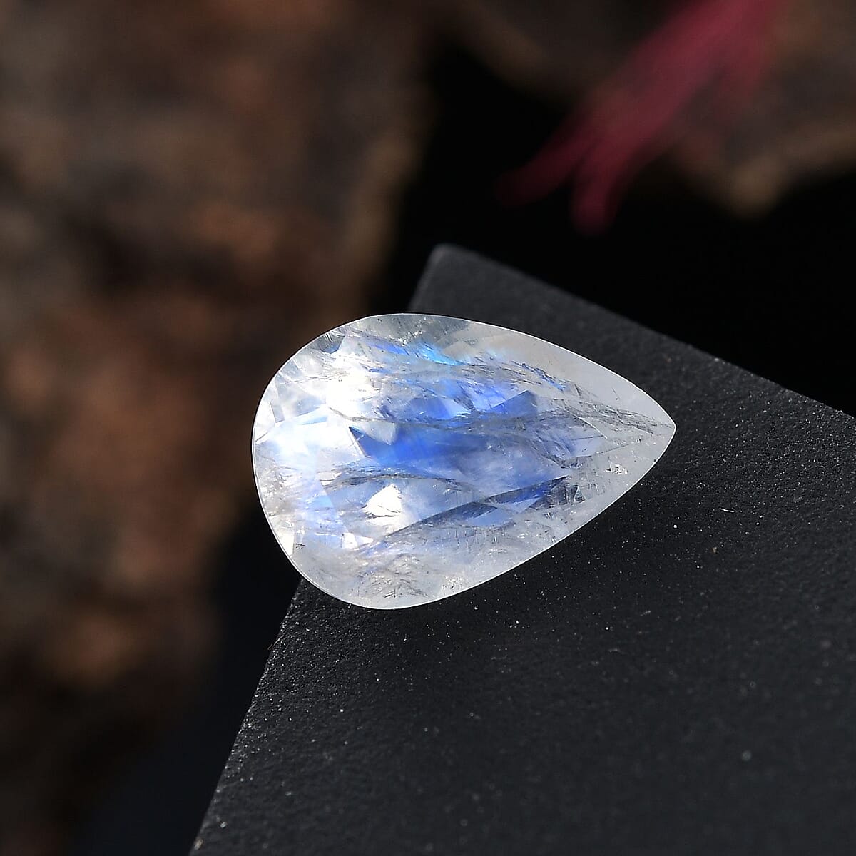 AA Rainbow Moonstone (Pear 10x7 mm) 1.52 ctw Loose Gemstone image number 1