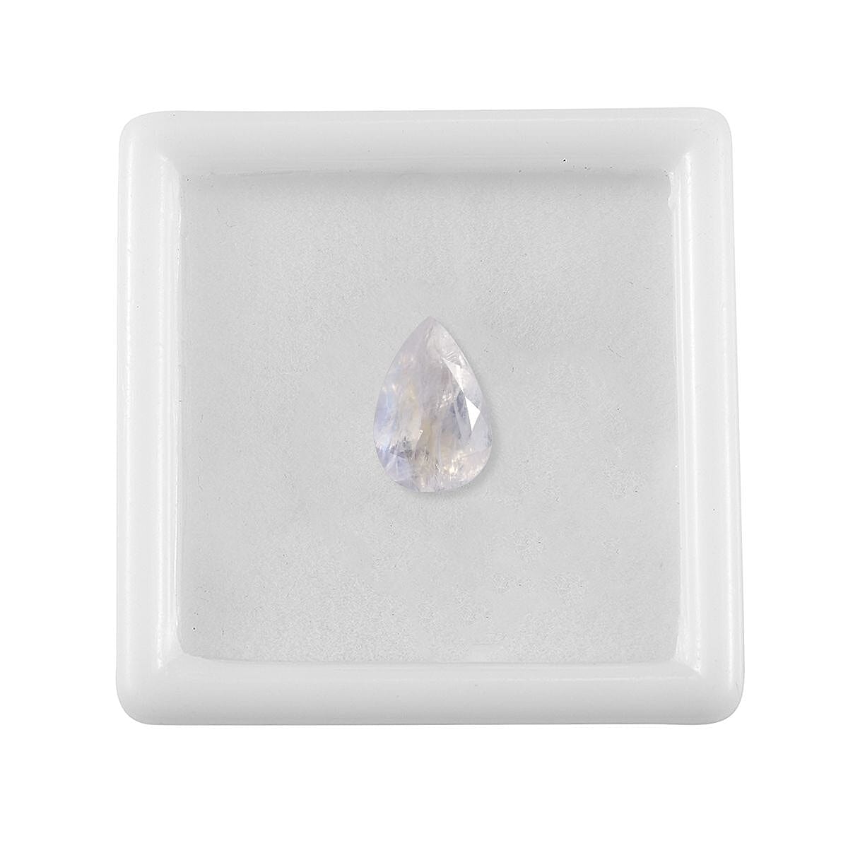 AA Rainbow Moonstone (Pear 10x7 mm) 1.52 ctw Loose Gemstone image number 3