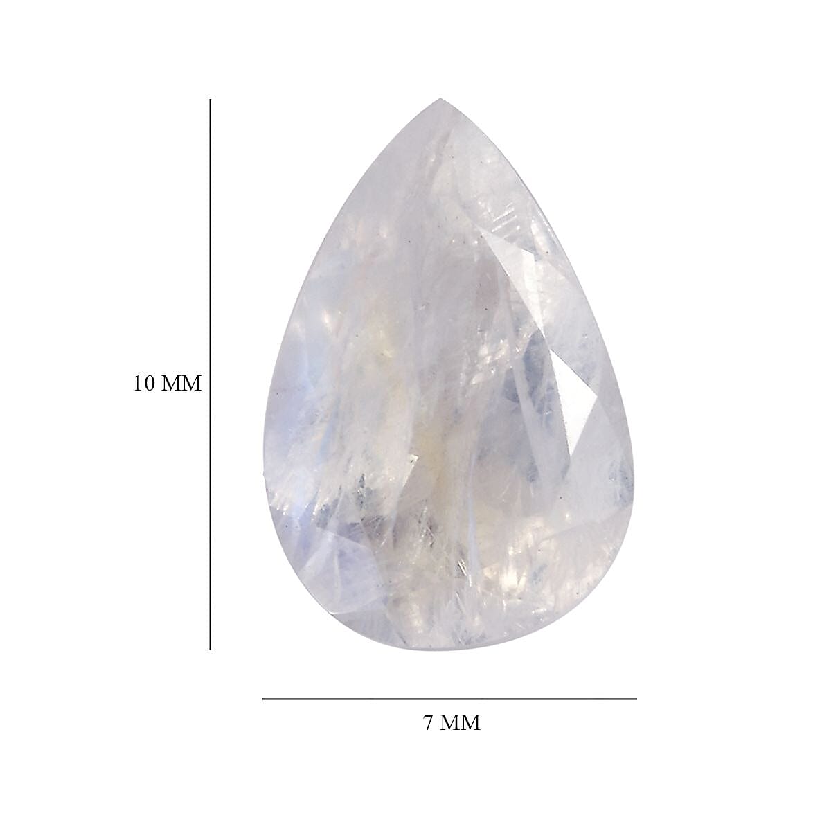 AA Rainbow Moonstone (Pear 10x7 mm) 1.52 ctw Loose Gemstone image number 4