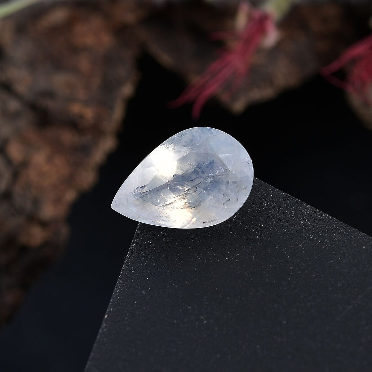 AA Rainbow Moonstone (Pear 12x8 mm) 2.60 ctw Loose Gemstone image number 1