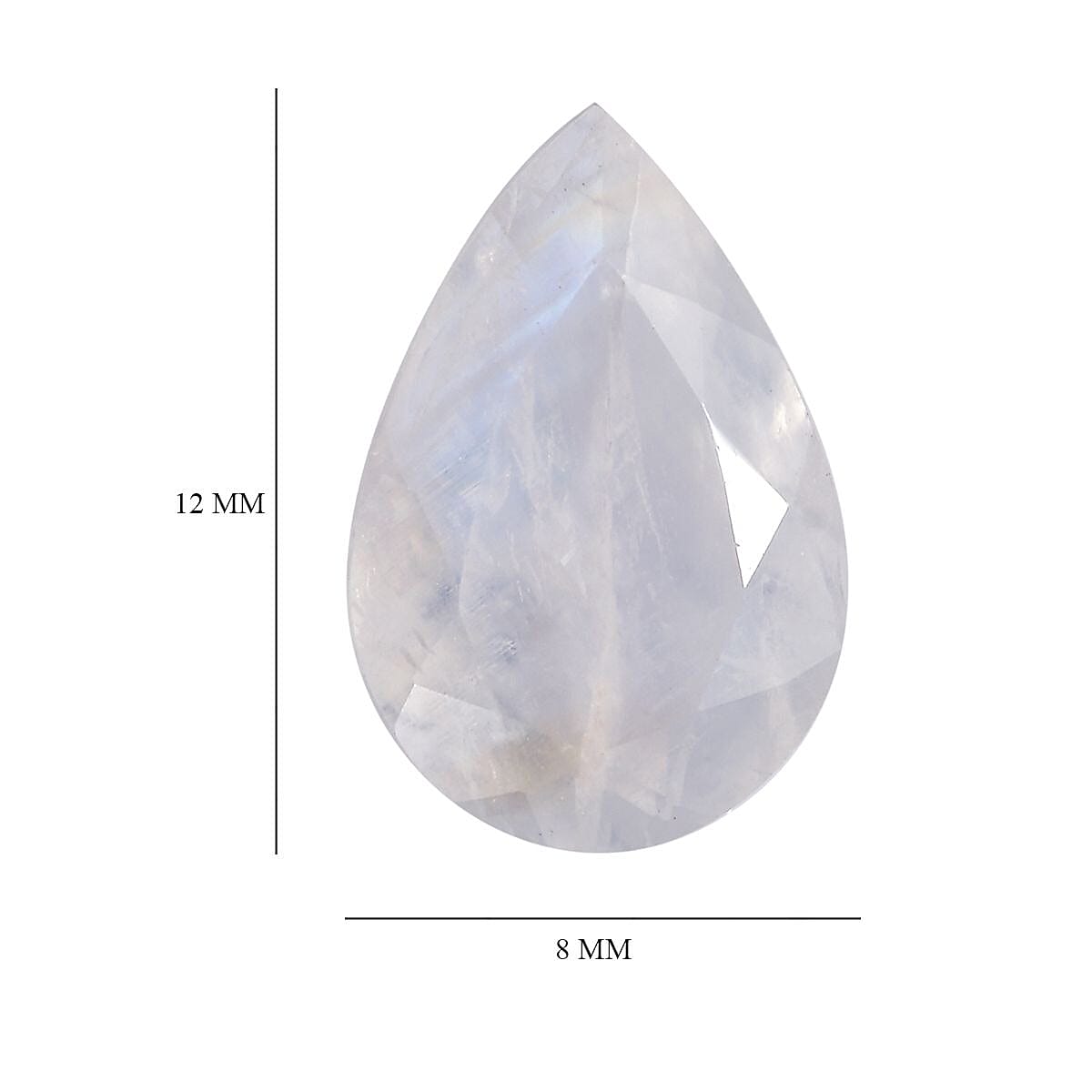 AA Rainbow Moonstone (Pear 12x8 mm) 2.60 ctw Loose Gemstone image number 4