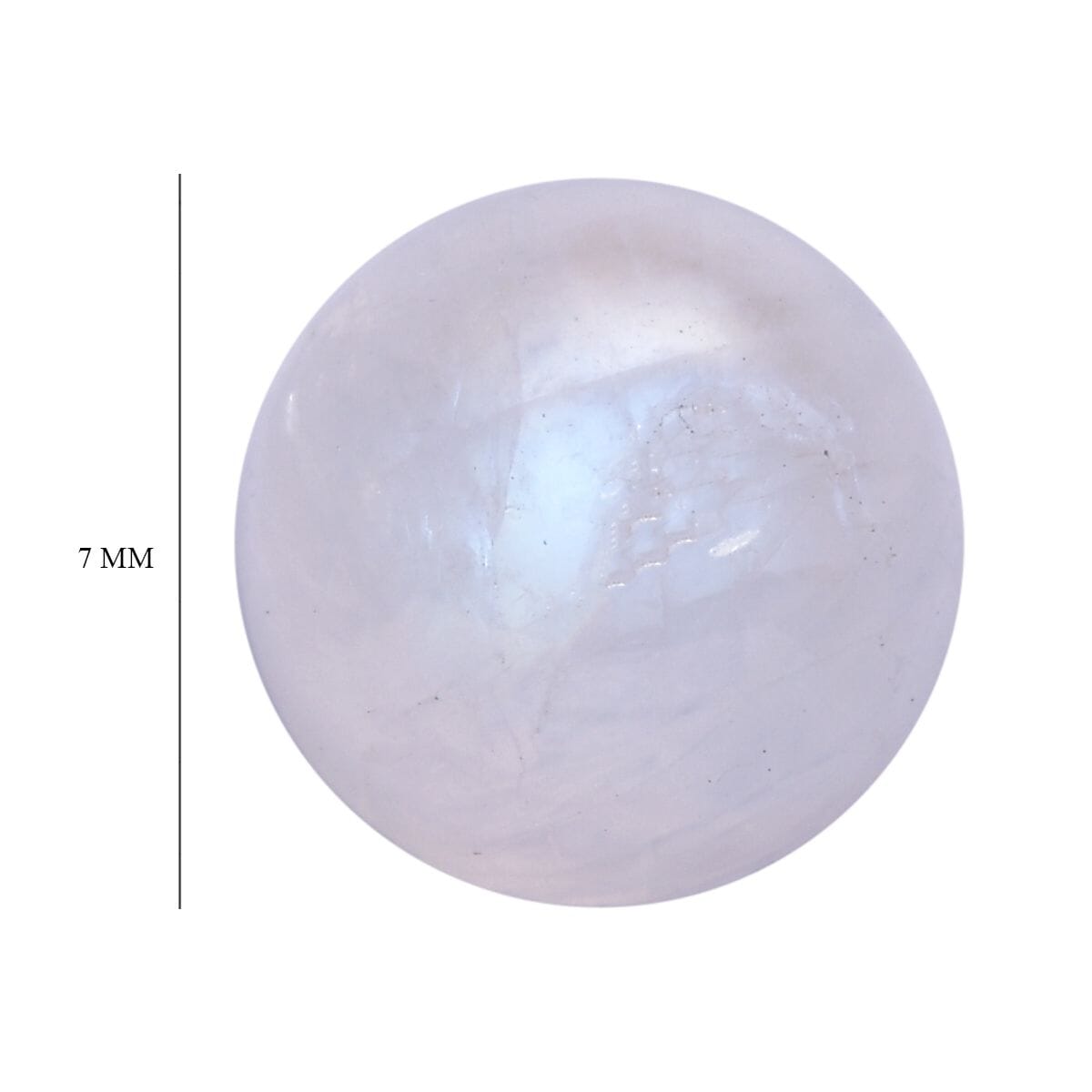 Rainbow Moonstone (Rnd 7 mm) 1.32 ctw Loose Gemstone image number 4
