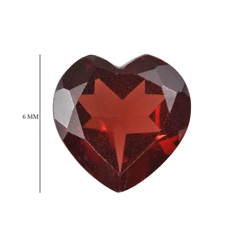 Mozambique Garnet Set of 2 (Hrt 6 mm) 1.54 ctw Loose Gemstone