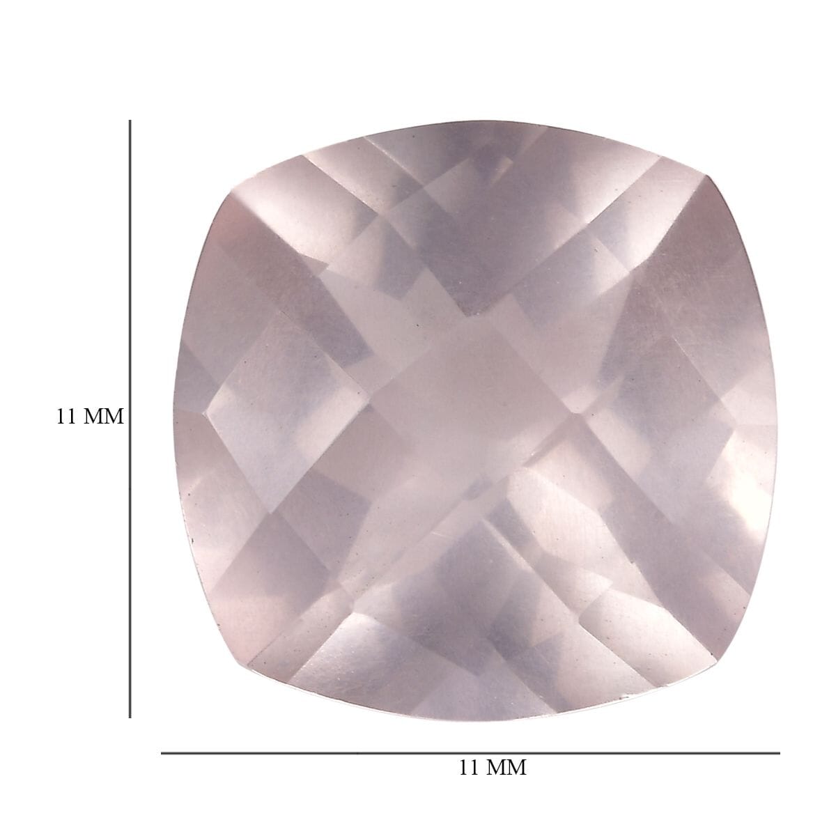 Galilea Rose Quartz (Cush 11x11 mm) 3.58 ctw Loose Gemstone image number 4