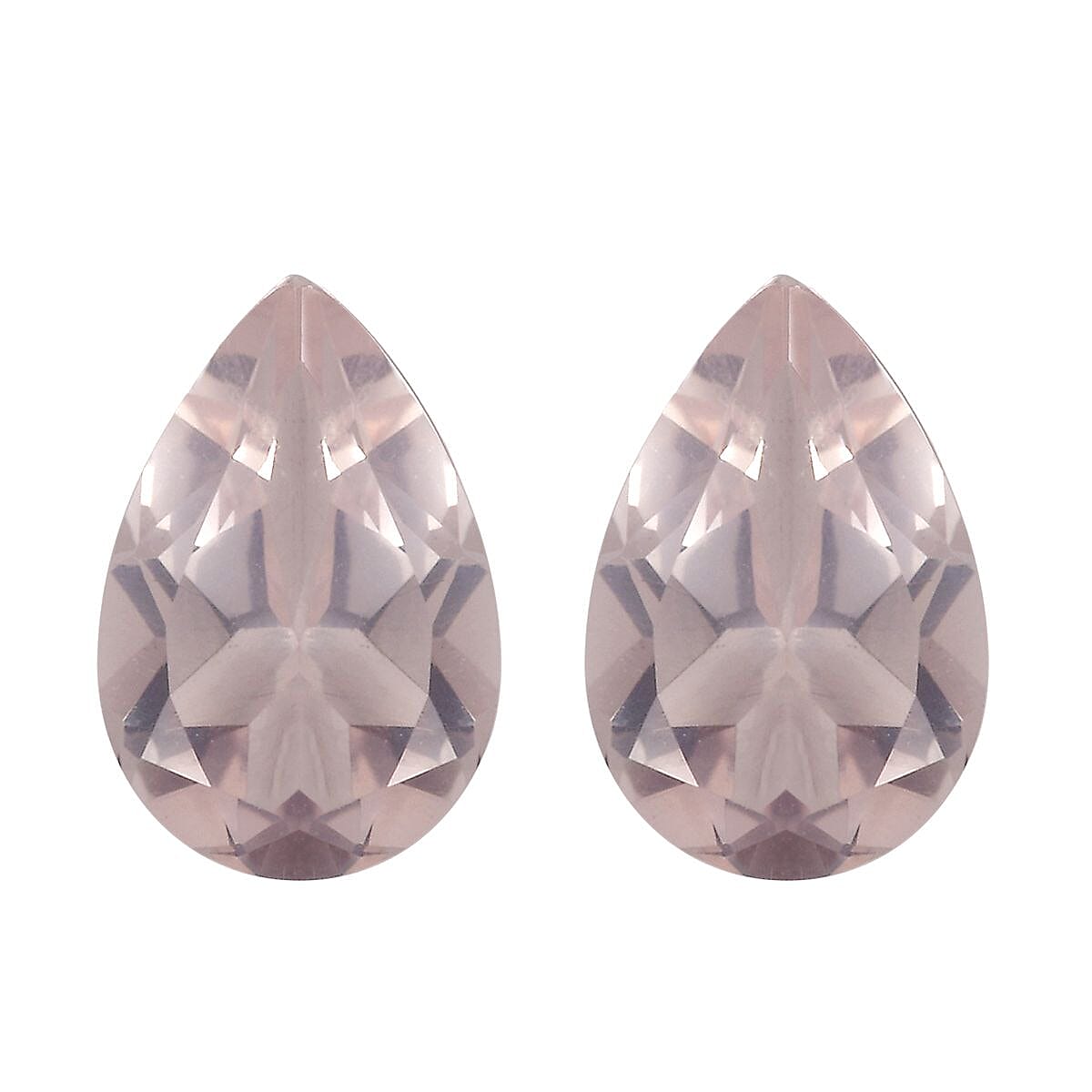 Galilea Rose Quartz Set of 2 (Pear 9x6 mm) 2.19 ctw Loose Gemstone