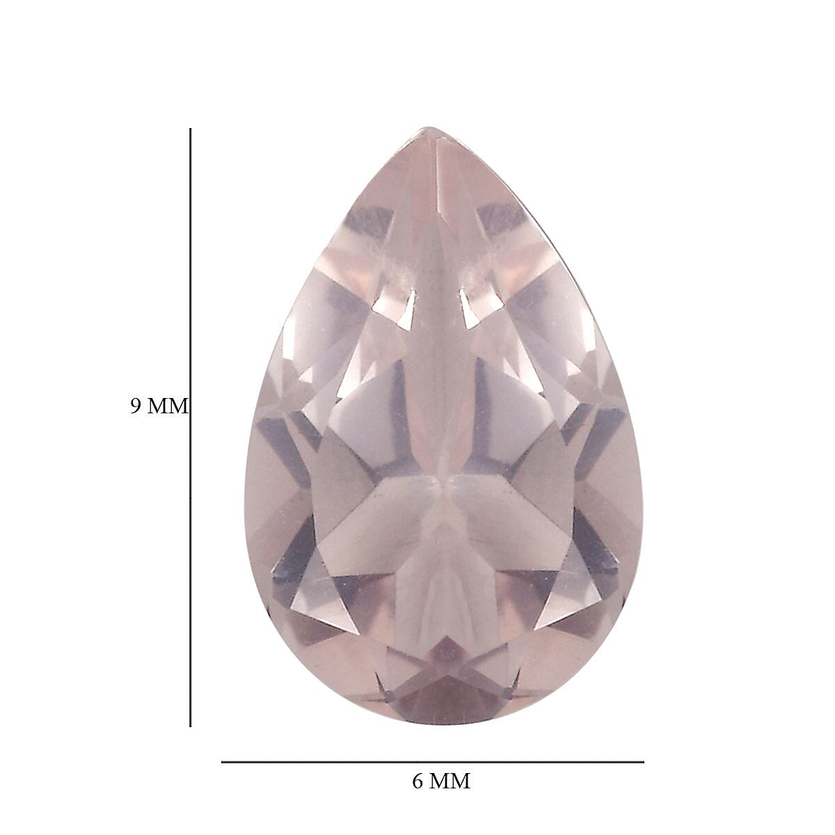 Galilea Rose Quartz Set of 2 (Pear 9x6 mm) 2.19 ctw Loose Gemstone
