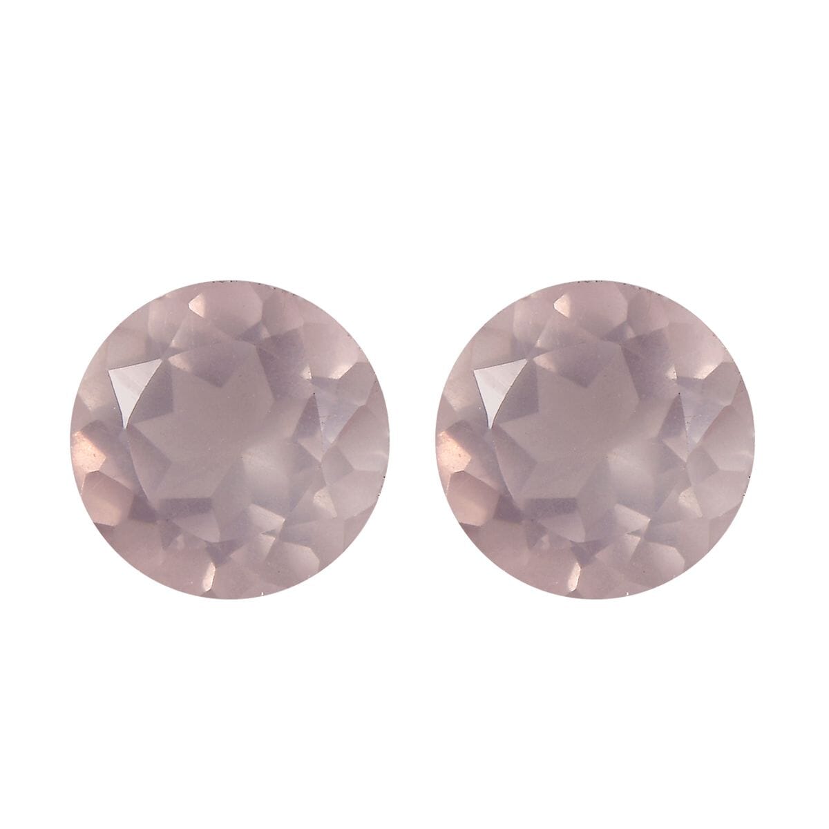 Galilea Rose Quartz Set of 2 (Rnd 6 mm) 1.46 ctw Loose Gemstone image number 0