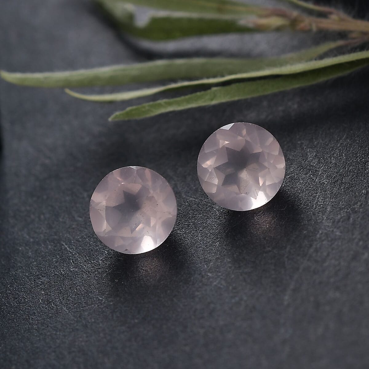 Galilea Rose Quartz Set of 2 (Rnd 6 mm) 1.46 ctw Loose Gemstone image number 1