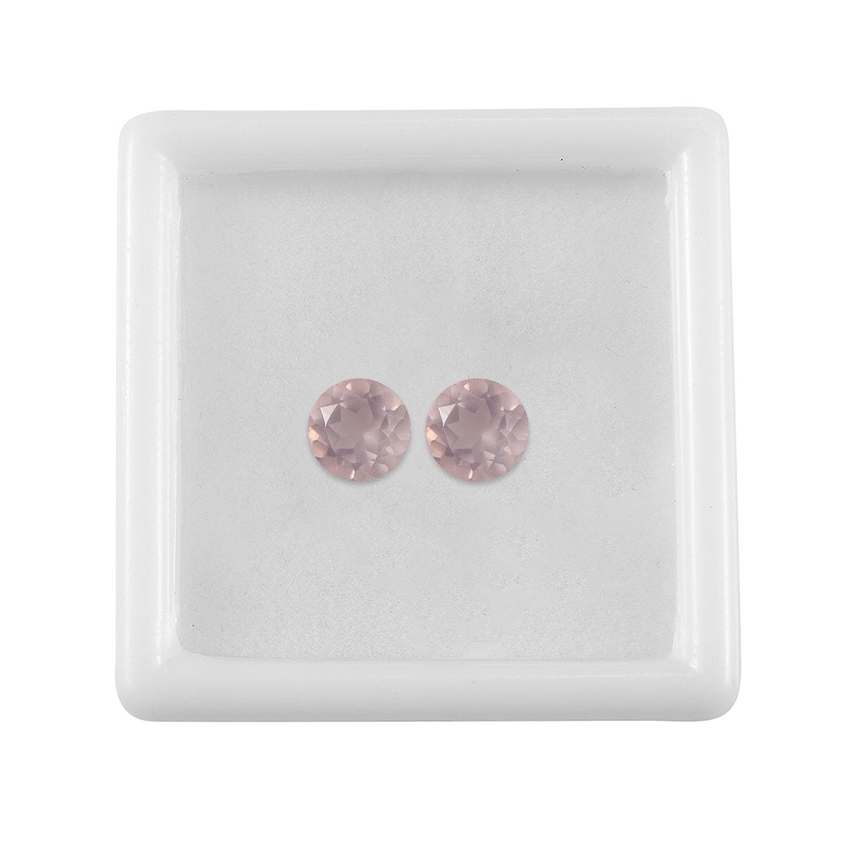 Galilea Rose Quartz Set of 2 (Rnd 6 mm) 1.46 ctw Loose Gemstone image number 3