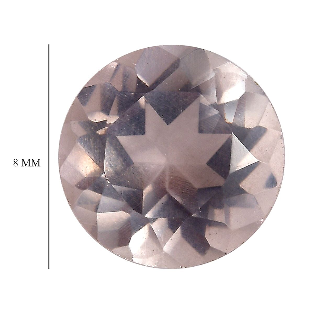 Galilea Rose Quartz (Rnd 8 mm) 1.75 ctw Loose Gemstone image number 4