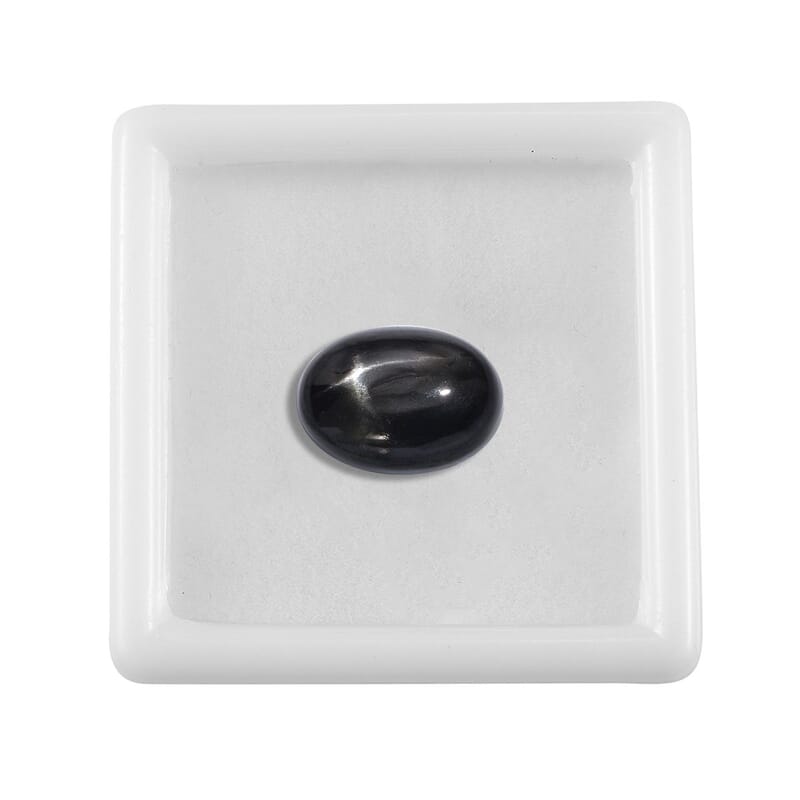 Black Star Diopside (Ovl 14x10 mm) 6.78 ctw Loose Gemstone