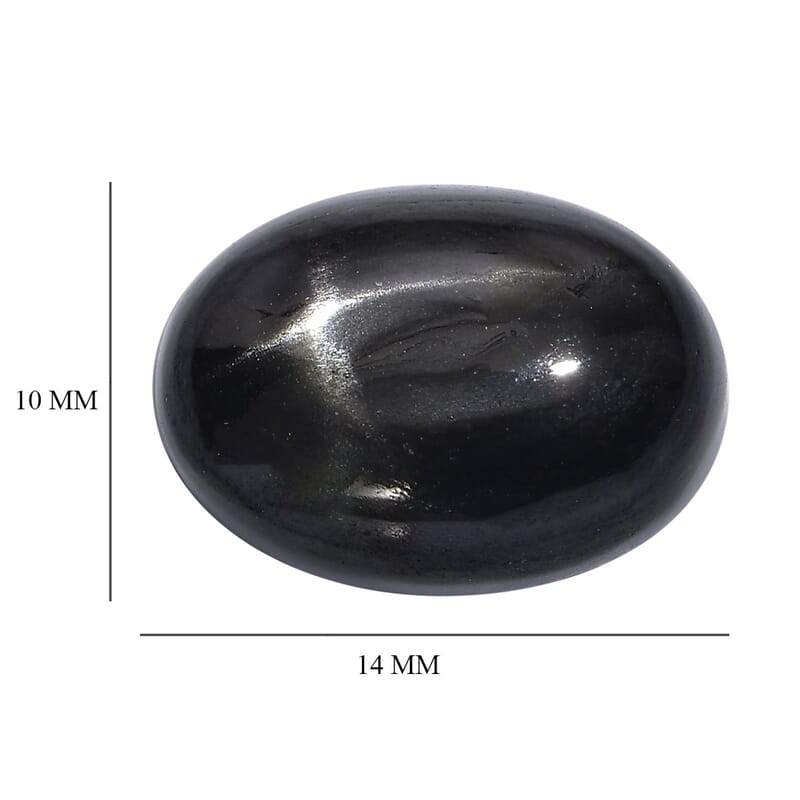 Black Star Diopside (Ovl 14x10 mm) 6.78 ctw Loose Gemstone