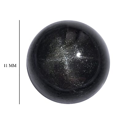 Black Star Diopside (Rnd 11 mm) 6.82 ctw Loose Gemstone