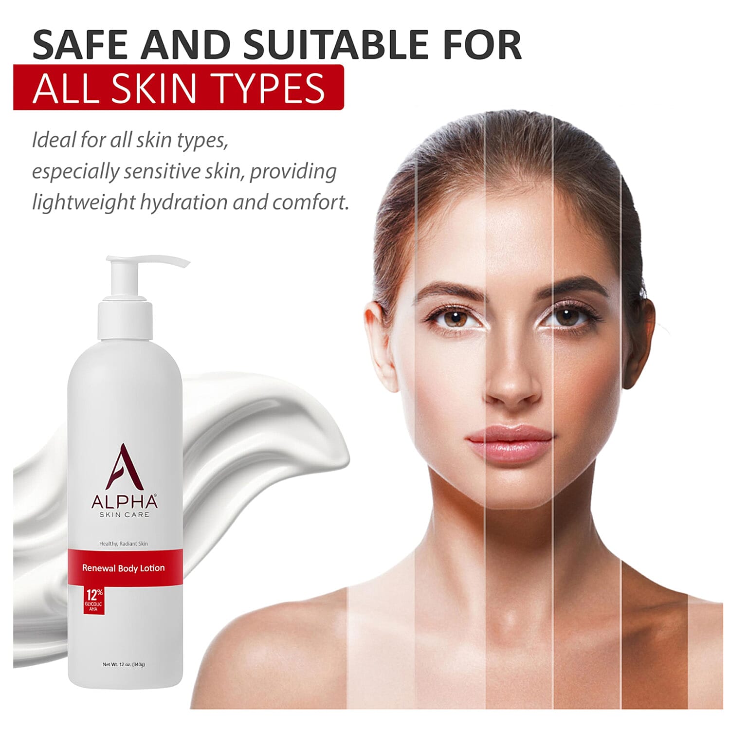 Buy ALPHA Skincare Renewal Body Lotion with 12% Glycolic AHA (12oz