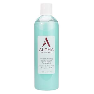 ALPHA Skincare Moisturizing Body Wash Sea Mist with Vitamin E, Aloe Vera, & Glycolic AHA (12oz)