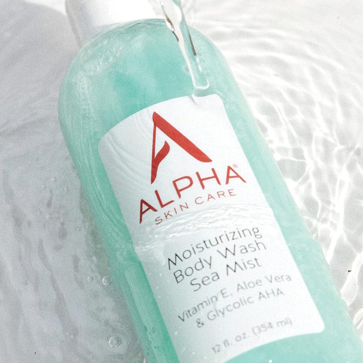 ALPHA Skincare Moisturizing Body Wash Sea Mist with Vitamin E, Aloe Vera, & Glycolic AHA (12oz) image number 1