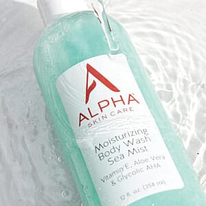 ALPHA Skincare Moisturizing Body Wash Sea Mist with Vitamin E, Aloe Vera, & Glycolic AHA (12oz)