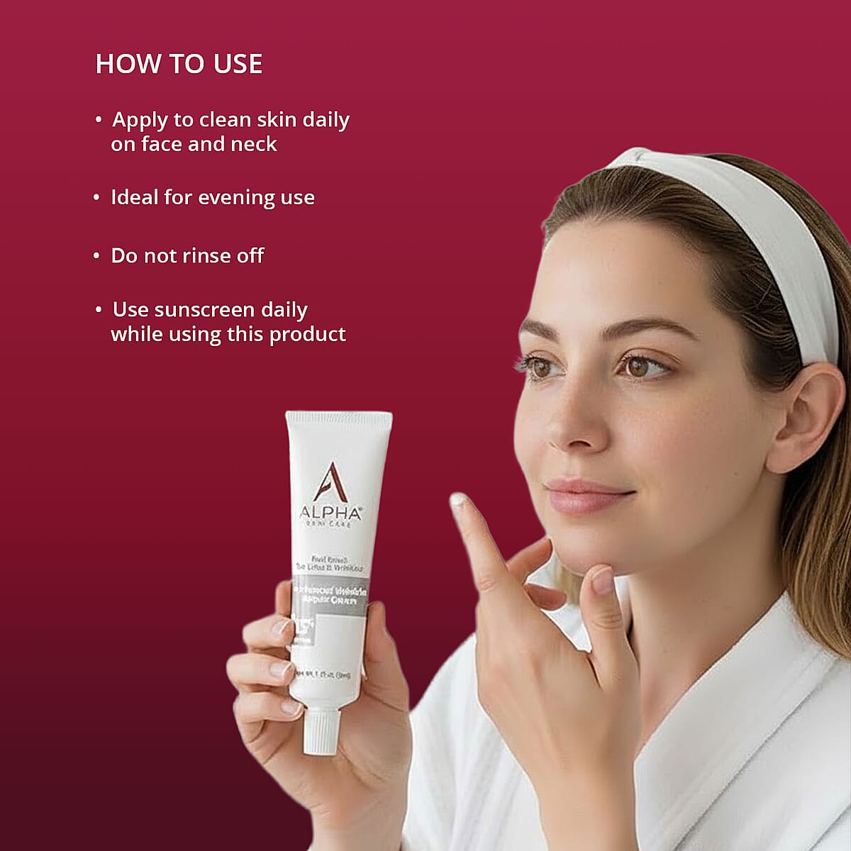 ALPHA Skincare Enhance Wrinkle Repair Cream with 15% Retinol (1.05oz) image number 2