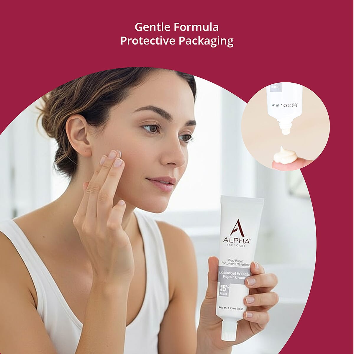 ALPHA Skincare Enhance Wrinkle Repair Cream with 15% Retinol (1.05oz) image number 3