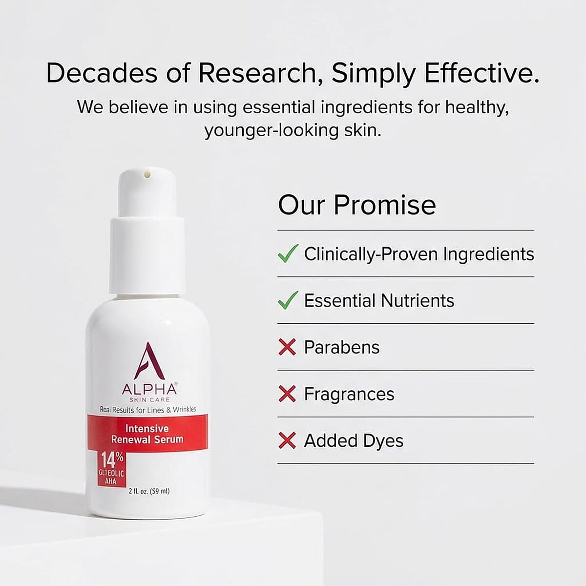 ALPHA Skincare Intensive Renewal Serum with 14% Glycolic AHA (2oz) image number 3