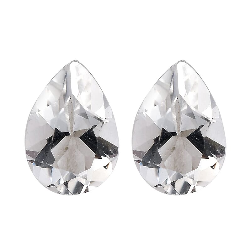 Brazilian Petalite Set of 2 (Pear 6x4 mm) 0.60 ctw Loose Gemstone