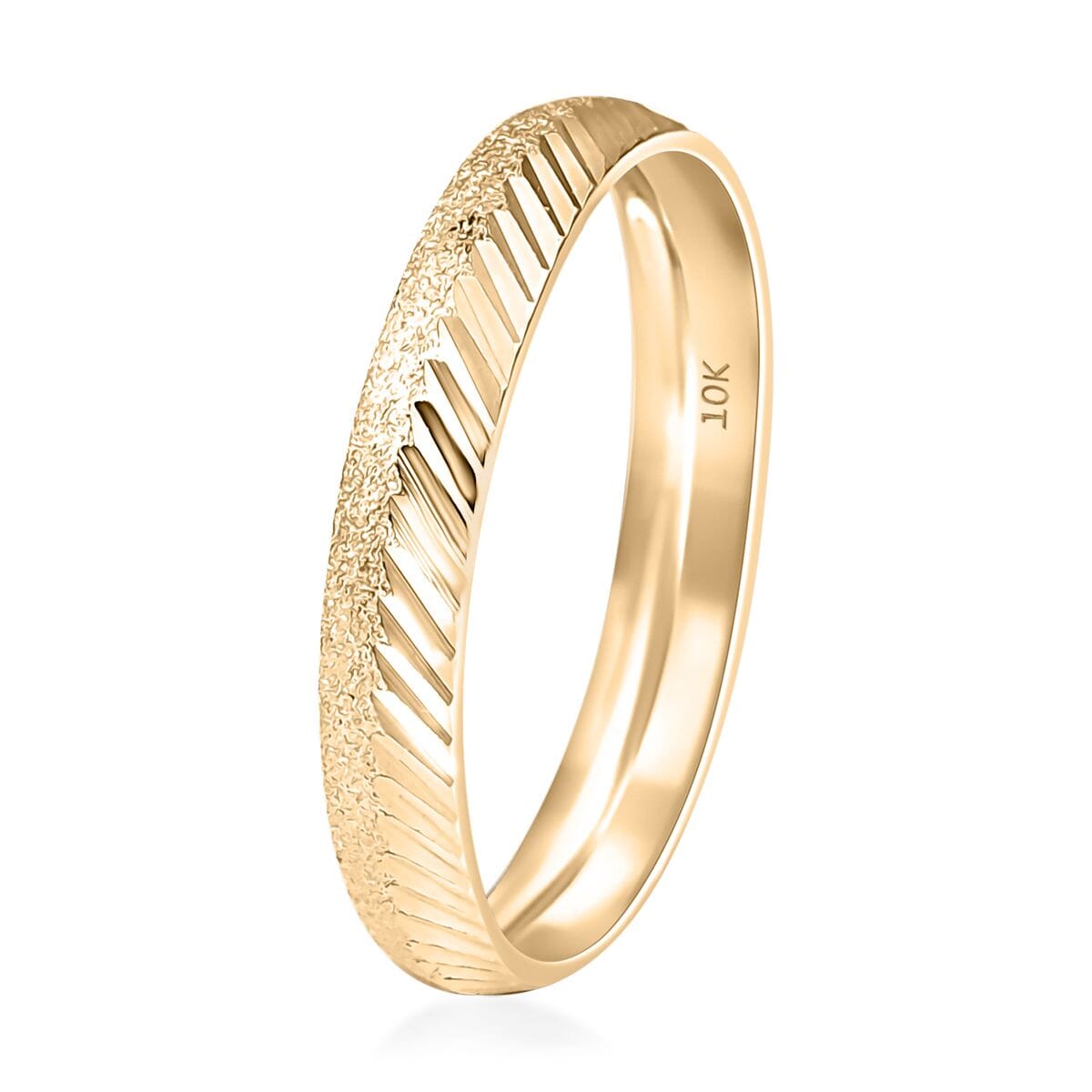10K Yellow Gold Classic Band Ring (Size 8.0) 1.30 Grams image number 3