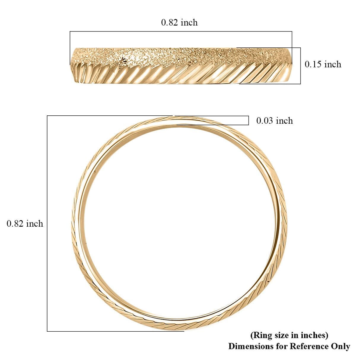 10K Yellow Gold Classic Band Ring (Size 8.0) 1.30 Grams image number 5