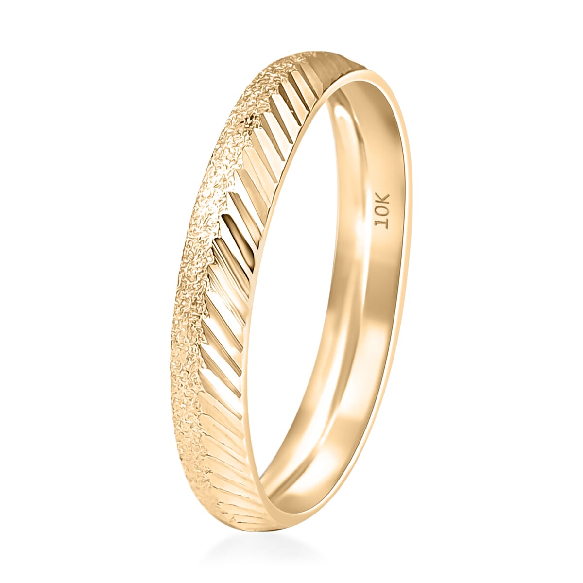 10K Yellow Gold Classic Band Ring (Size 9.0) 1.30 Grams image number 3