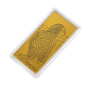 24K Gold Bald Eagle Emboss Sheet 55x30mm 100mg