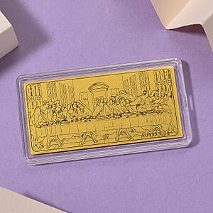 24K Gold The Vinci's Last Supper Emboss Sheet 55x30mm 100mg