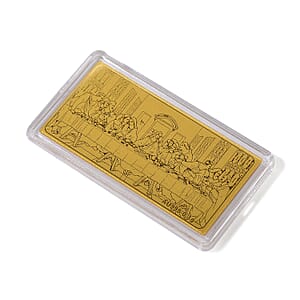 24K Gold The Vinci's Last Supper Emboss Sheet 55x30mm 100mg
