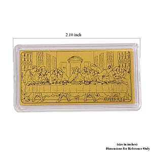 24K Gold The Vinci's Last Supper Emboss Sheet 55x30mm 100mg