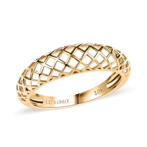 Luxoro Honey-comb Ring in 10K Yellow Gold (Size 8.0) 2 Grams