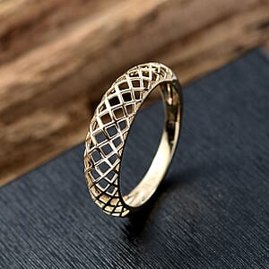 Luxoro Lattice Architecture Ring in 10K Yellow Gold (Size 8.0) 2 Grams