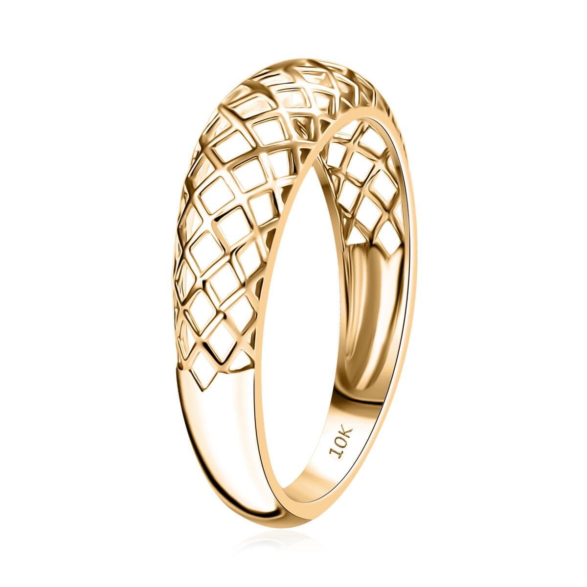 Luxoro Honey-comb Ring in 10K Yellow Gold (Size 8.0) 2 Grams image number 3