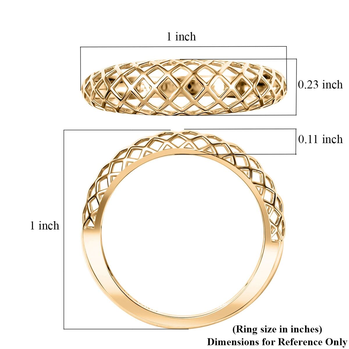 Luxoro Honey-comb Ring in 10K Yellow Gold (Size 8.0) 2 Grams image number 5