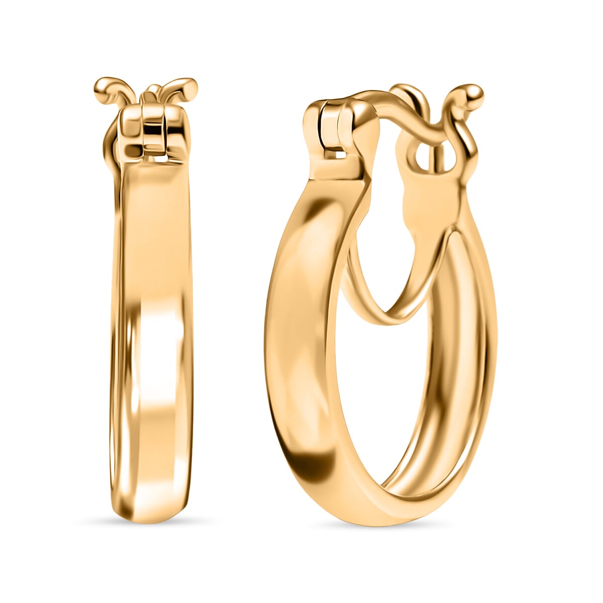10K Yellow Gold Classic Hoop Earrings 1.68 Grams image number 0