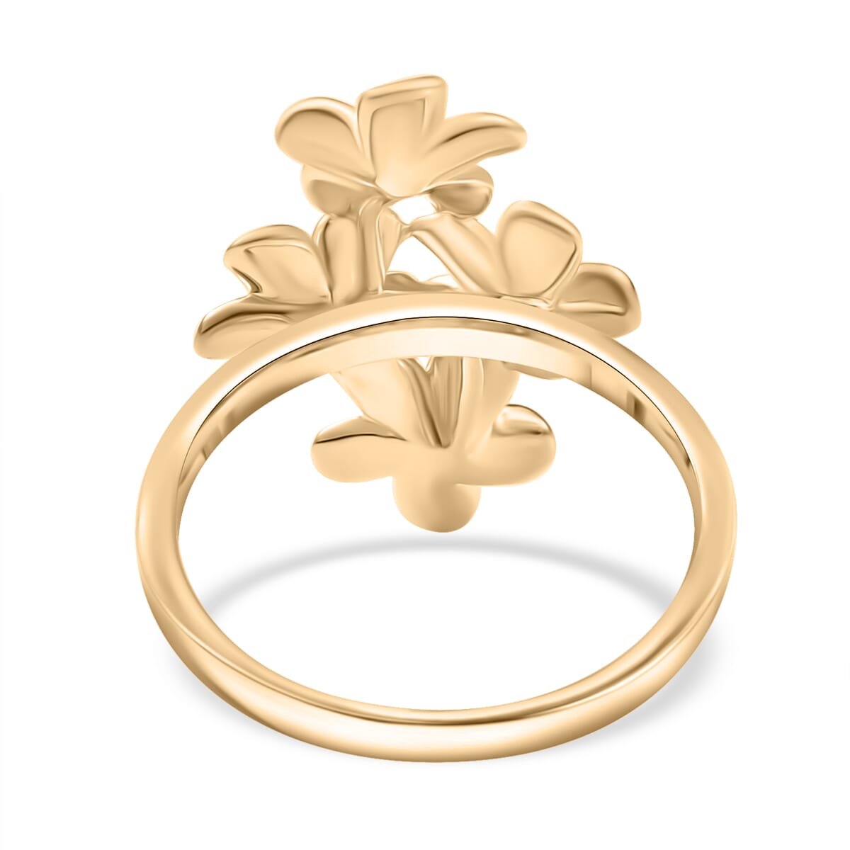 Luxoro 10K Yellow Gold Bouquet of Flowers Ring (Size 6.0) 4.10 Grams image number 4