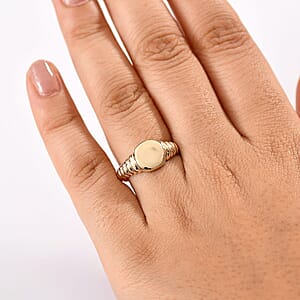 Luxoro 10K Yellow Gold Signet Ring (Size 6.0) 5 Grams