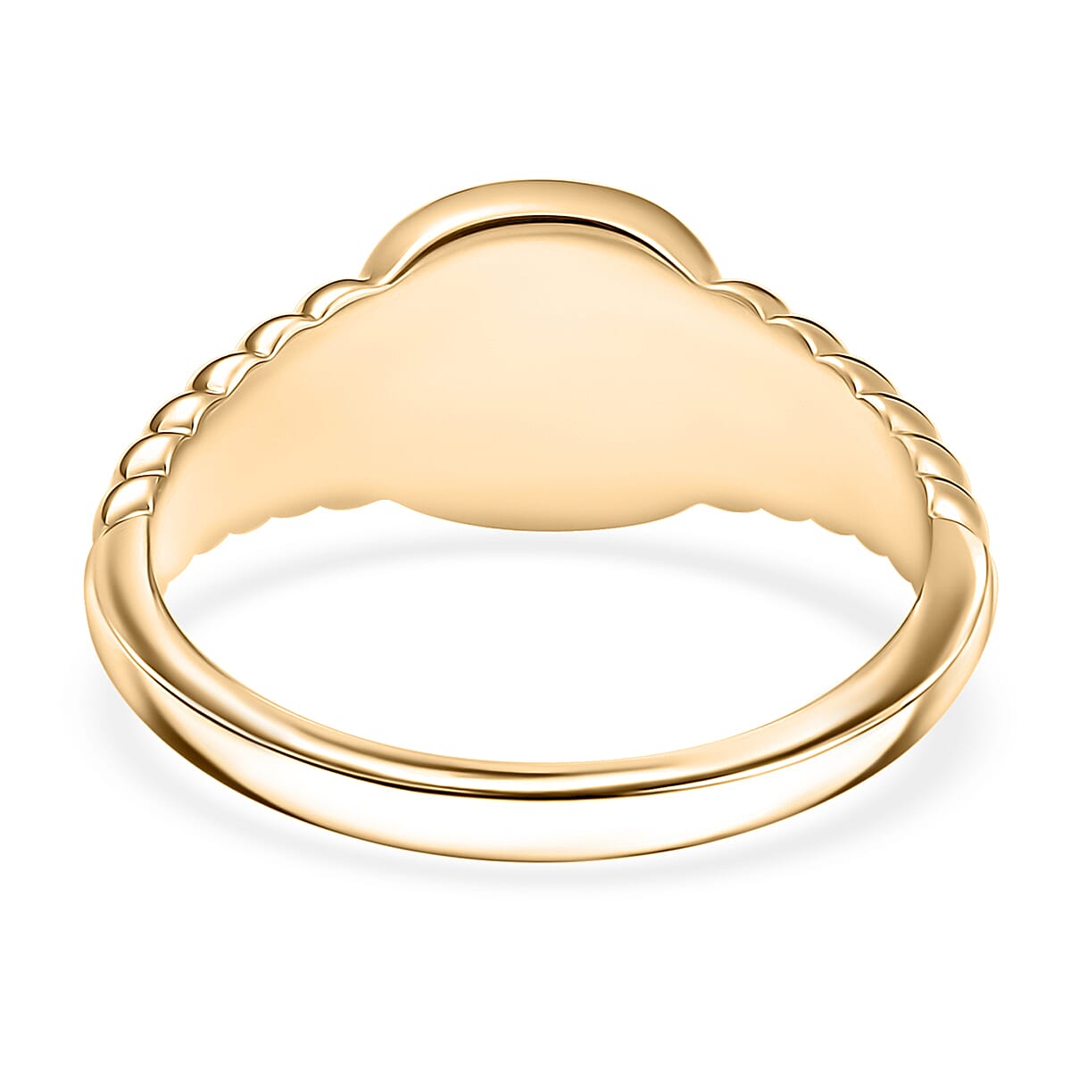 Luxoro 10K Yellow Gold Signet Ring (Size 9.0) 5 Grams image number 4