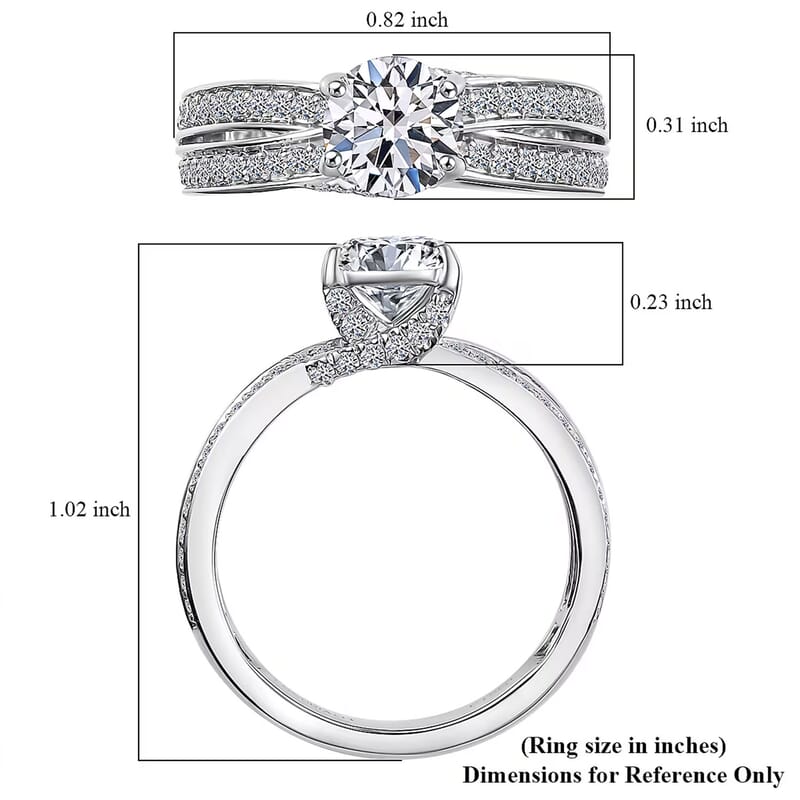 IGI Certified Luxuriant Lab Grown Diamond E-F VS 1.50 ctw Ring in 950 Platinum