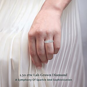 IGI Certified Luxuriant Lab Grown Diamond E-F VS 1.50 ctw Ring in 950 Platinum (Size 7.0)