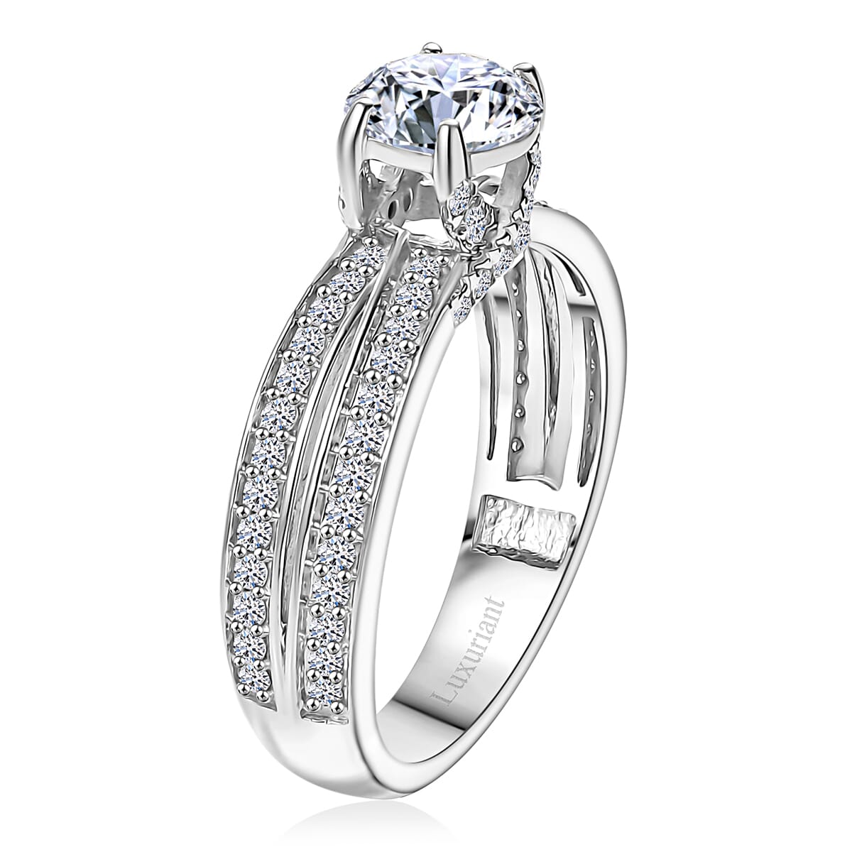 IGI Certified Luxuriant Lab Grown Diamond E-F VS 1.50 ctw Ring in 950 Platinum (Size 7.0) image number 3