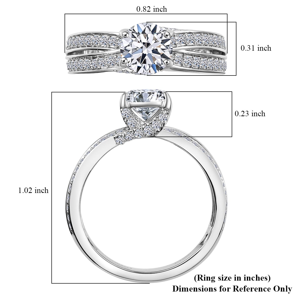 IGI Certified Luxuriant Lab Grown Diamond E-F VS 1.50 ctw Ring in 950 Platinum (Size 7.0) image number 5