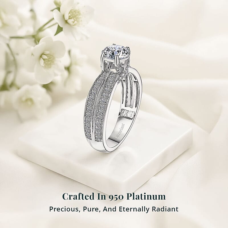 IGI Certified Luxuriant Lab Grown Diamond E-F VS 1.50 ctw Ring in 950 Platinum (Size 9.0)
